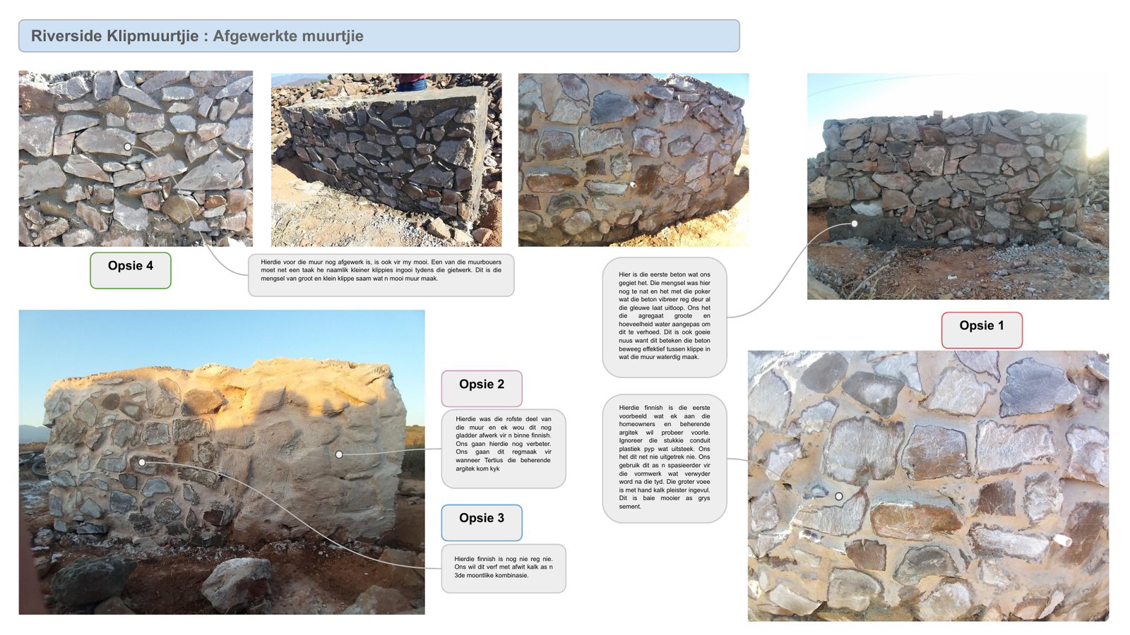 Cyclopean concrete wall detail — vineyard fieldstone, 600mm wall section